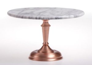 10″D White With Copper Footed Cake Stand – Copper<br>ARL-CH1407201-10 COP<span class='add_link close' onclick='add_link(this)' data-dismiss='modal'><span class='sku'>ARL-CH1407201-10 COP</span>Click to Add</span>